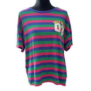 Pink, blue & Green Stripe T-Shirt Assorted | Womens Tees